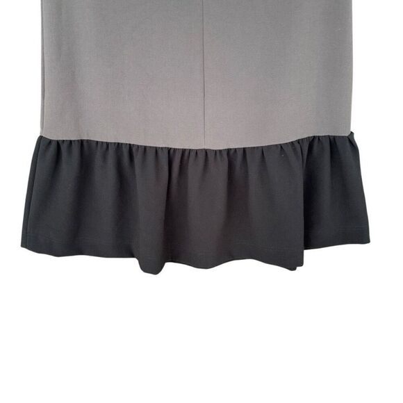 LOFT Yellow Gray Black ClorBlock Layered Mini Shift Dress Sleeveless Women Sz 2 - Picture 7 of 9